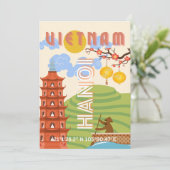 Vietnam Reisekunst Feiertagskarte (Stehend Vorderseite)