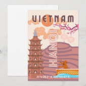 Vietnam Reisekunst Feiertagskarte (Vorne/Hinten)