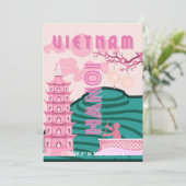 Vietnam Reisekunst Feiertagskarte (Stehend Vorderseite)