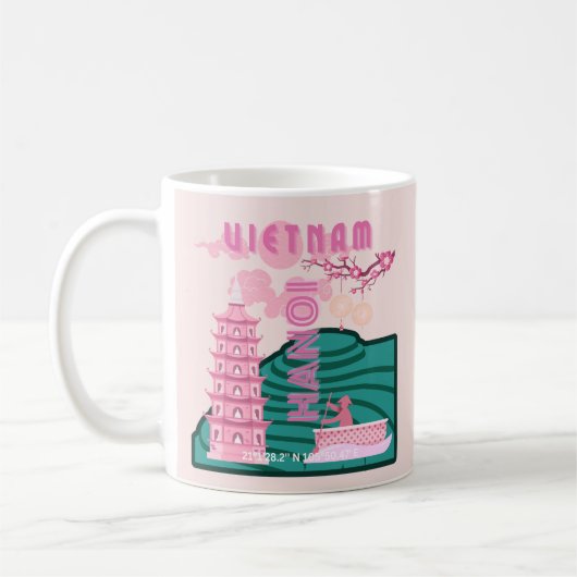 Vietnam Reisekunst Kaffeetasse (Links)