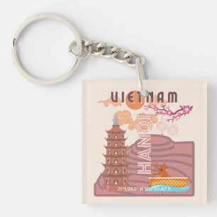 Vietnam Reisekunst Schlüsselanhänger