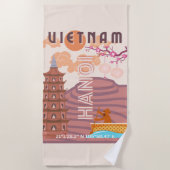 Vietnam Reisekunst Strandtuch (Vorderseite)