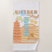 Vietnam Reisekunst Strandtuch (Vorderseite)