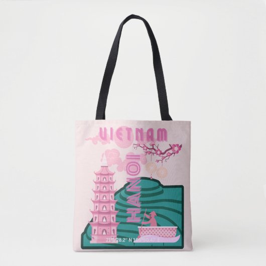 Vietnam Reisekunst Tasche (Vorderseite)