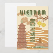 Vietnam Reisekunst, Vintag Feiertagskarte (Vorne/Hinten)