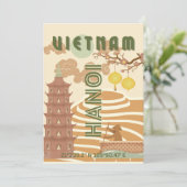 Vietnam Reisekunst, Vintag Feiertagskarte (Stehend Vorderseite)