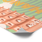 Vietnam Reisekunst, Vintag Poster (Ecke)