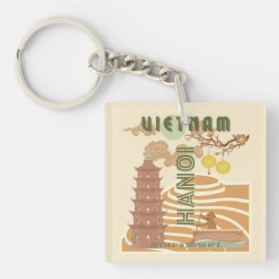 Vietnam Reisekunst, Vintag Schlüsselanhänger