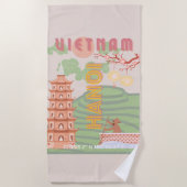 Vietnam Reisekunst, Vintag Strandtuch (Vorderseite)