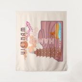 Vietnam Reisekunst Wandteppich (Vorderseite)