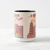 Vietnam Reisekunst Zweifarbige Tasse (Mittel)