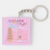 Vietnam Reisen Kunst, Rosa Schlüsselanhänger (Rückseite)