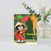Vietnam Reisen Postkarte (Stehend Vorderseite)
