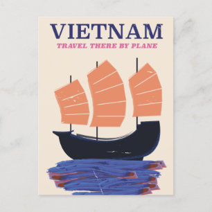 Vietnam Reiseplakat Ankündigungspostkarte