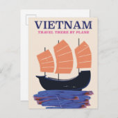 Vietnam Reiseplakat Ankündigungspostkarte (Vorne/Hinten)