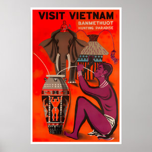 Vietnam Reiseplakat Buon Ma Thuot Poster