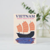 Vietnam Reiseplakat Postkarte (Stehend Vorderseite)