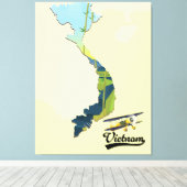 Vietnam Reiseplan Leinwanddruck (Insitu (Holzboden))