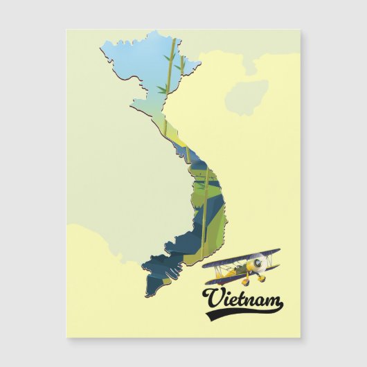 Vietnam Reiseplan Magnetkarte (Vorderseite)