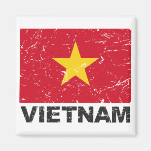 Vietnam Retro-Flagge Magnet