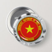 Vietnam-Runde Button (Vorne & Hinten)