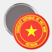 Vietnam-Runde Magnet (Vorderseite/Rückseite)