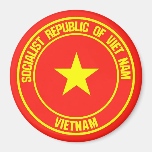 Vietnam-Runde Magnet (Vorne)