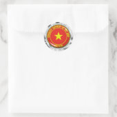 Vietnam-Runde Runder Aufkleber (Tasche)