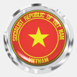 Vietnam-Runde Runder Aufkleber