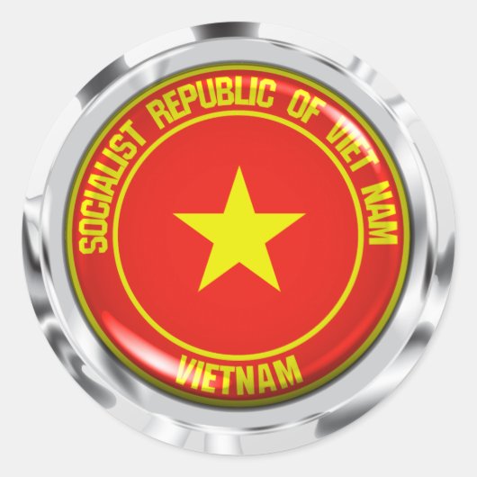 Vietnam-Runde Runder Aufkleber (Vorderseite)