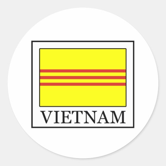 Vietnam Runder Aufkleber (Vorderseite)