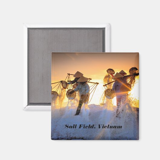 Vietnam Salt Field Magnet (Vorderseite/Rückseite)