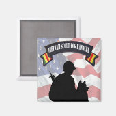 Vietnam Scout Dog Handler Magnet (Vorderseite/Rückseite)