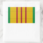 Vietnam Service Medal Band Rechteckiger Aufkleber (Tasche)