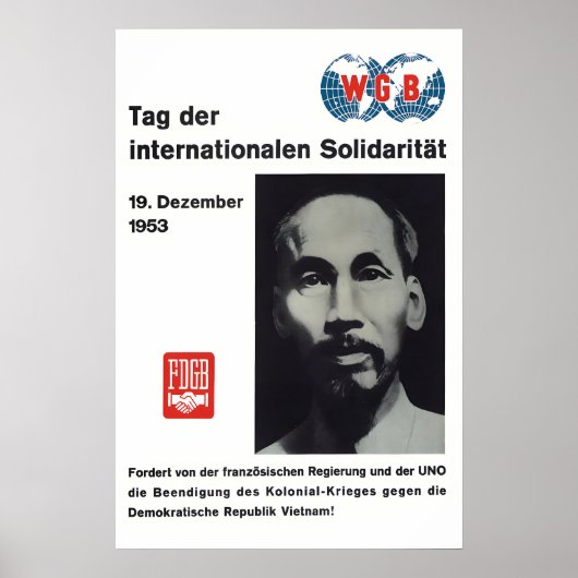 Vietnam-Solidaritätspropagandaplakat Osten Poster (Vorne)