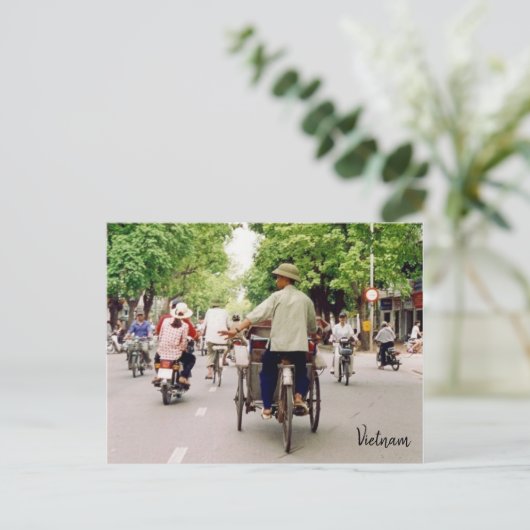 Vietnam Straßenfahrräder Postkarte (Stehend Vorderseite)