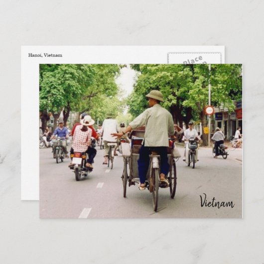 Vietnam Straßenfahrräder Postkarte (Vorne/Hinten)