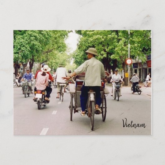 Vietnam Straßenfahrräder Postkarte (Vorderseite)