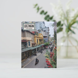 Vietnam Street Life, Customizable Date Postcard Postkarte