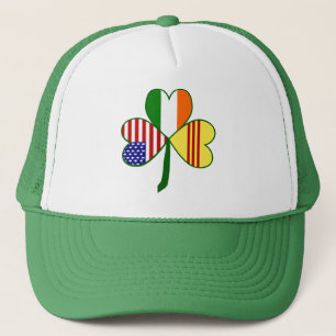 Vietnam (Süd) USA Irland Shamrock-Flagge Truckerkappe