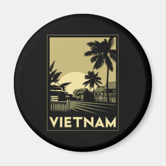 Vietnam Südostasien Deko Retroreise Magnet