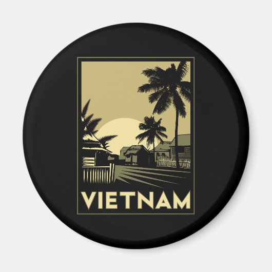 Vietnam Südostasien Deko Retroreise Magnet (Vorne)