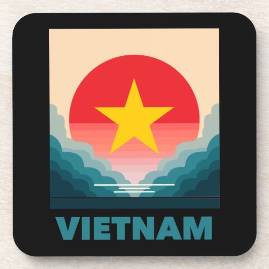 Vietnam Südostasien Getränkeuntersetzer (Vorderseite)