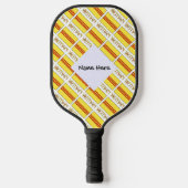 Vietnam - Südvietnamesische Flagge Personalisiert  Pickleball Schläger (Vorderseite)