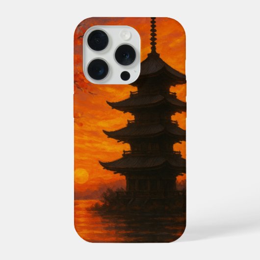 Vietnam Sunset Pagoda Phone Case iPhone Hülle (Rückseite)
