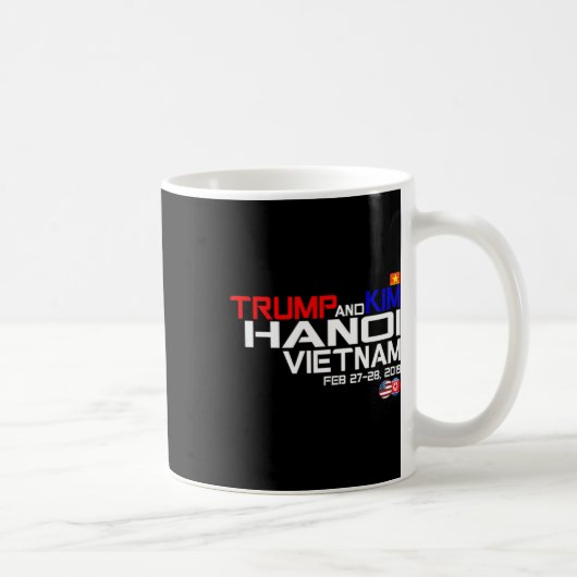 Vietnam Suummit Kim And Trump T Shirt  Kaffeetasse (Rechts)