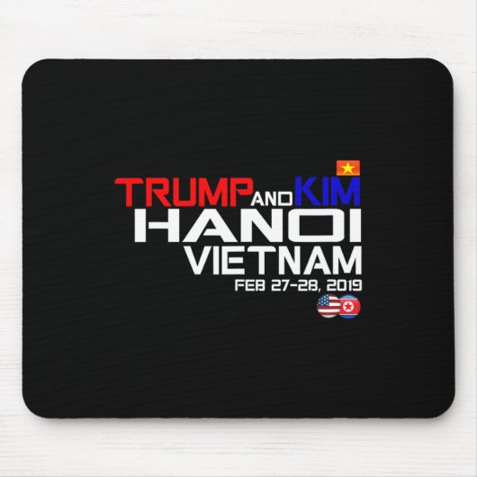 Vietnam Suummit Kim und Trump T-Shirt  Mousepad (Vorne)