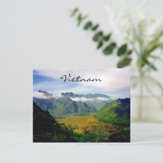 Vietnam-Tal-Sicht Postkarte (Stehend Vorderseite)