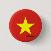 Vietnam-Taste, patriotische vietnamesische Flaggen Button (Vorderseite)