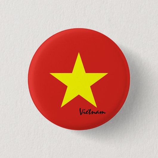 Vietnam-Taste, patriotische vietnamesische Flaggen Button (Vorderseite)